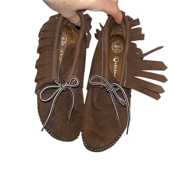 Jeffrey Campbell Anthropologie Tahiti mocha brown suede leather moccasin… - Picture 1 of 7